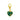 Green Solar Heart Charm