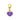 Purple Love Heart Charm
