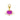 Pink Halo Heart Charm